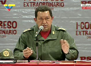 El Presidente Chávez dijo haber reflexionado mucho la propuesta presentada al Congreso del PSUV
