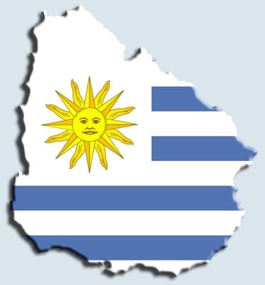 Mapa y Bandera de Uruguay