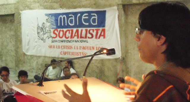 Desde Falcón estudiantes saludan el encuentro de la Juventud de Marea Socialista. En la foto Jesús Falcón