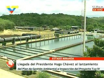 Presidente Chávez inspecciona obras del Proyecto Tuy IV