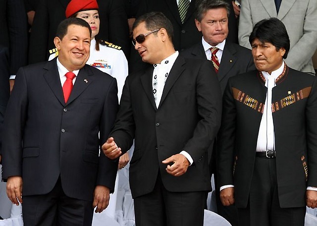 Presidentes Chávez, Correa y Morales