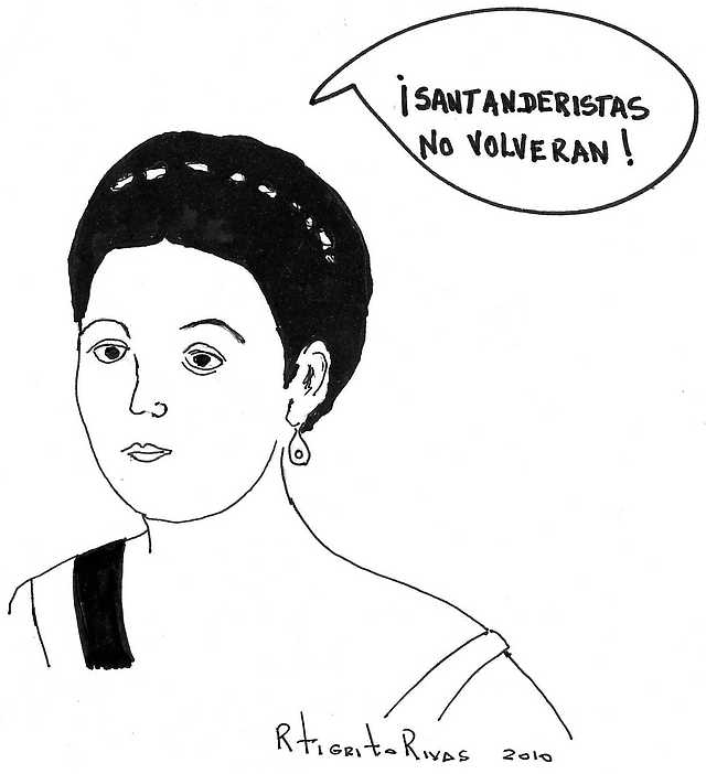 (Caricatura) De mi Generala Manuelita Sáenz