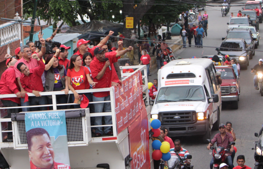 Caravana del PSUV en el 23 de Enero en Caracas