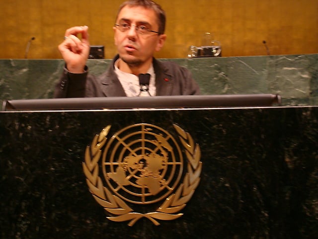 Juan Carlos Monedero en La ONU