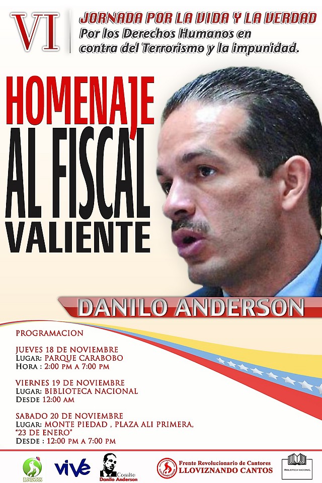 Actos en homenaje al Fiscal Valiente, Danilo Anderson