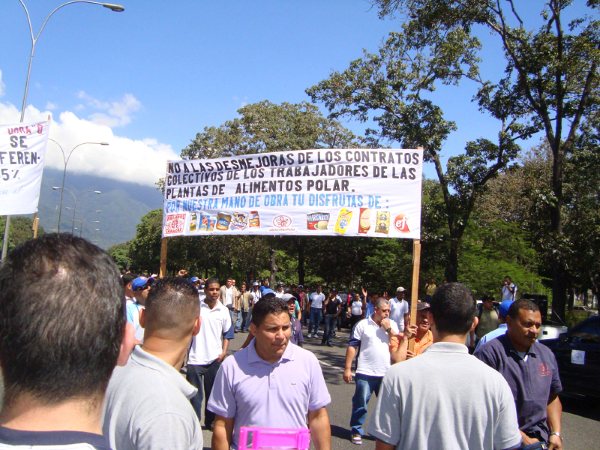 Trabajadores de Alimentos Polar de todas las regiones del país se concentraron en Caracas