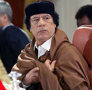 El líder libio Muamar Gadafi