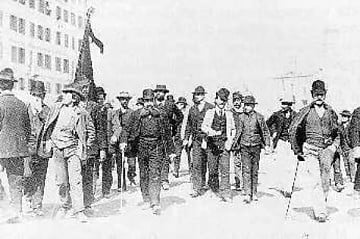 Foto de archivo del primero de mayo de 1886 en Chicago.