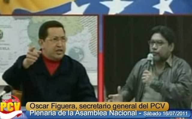 Oscar Figuera desde la Asamblea Nacional en Cadena Nacional con el Presidente Chávez y el consejo de ministros.