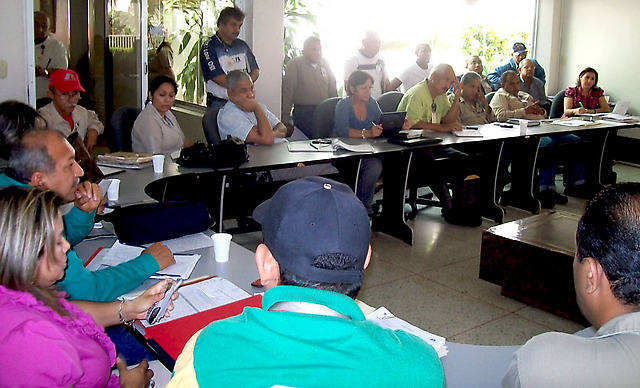 Aspecto de la reunión del CCP de CVG Alcasa reunidos en la Casa Guacara