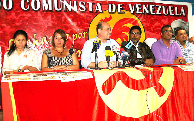 Integrantes del Comité Central del Partido Comunista de Venezuela (PCV)