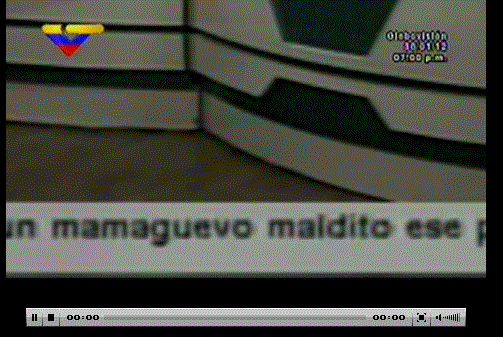 En esta captura de la mensajeria de texto del programa Aló Ciudadano se aprecia el insulto que denunció Mario Silva. Antes de Un mm...dice El presidente Chávez