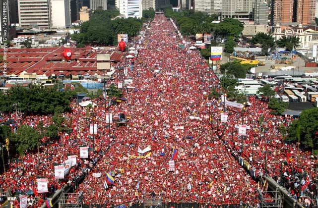 Caracas se prepara para dar un respaldo contundente a Hugo Chávez