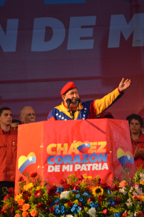 Inscripción del candidato de la Patria: Chávez