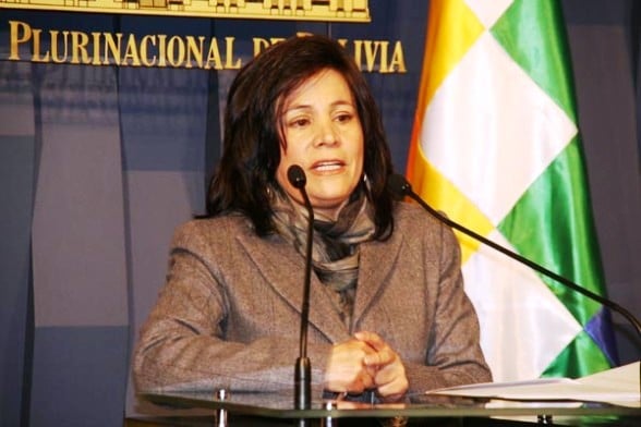 Amanda Dávila ministra de Comunicación de Bolivia