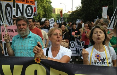 Españoles se movilizaron nuevamente y piden renuncia de Rajoy.