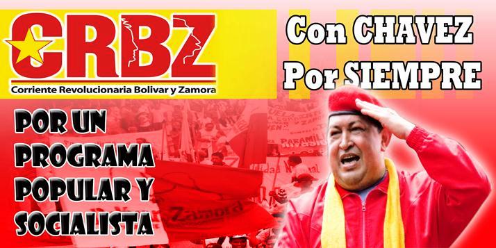 Afiche de la Corriente Revolucionaria Bolívar y Zamora, de la cuel forma parte el FNCEZ