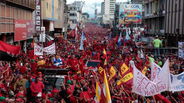 El Candidato  Hugo Chávez Frías en el Táchira