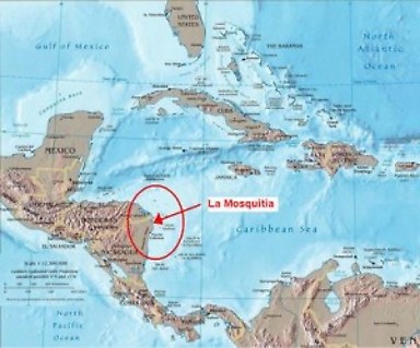 Región de "La Mosquitia" en Honduras, donde EEUU estaría pretendiendo la instalación de una gran base militar