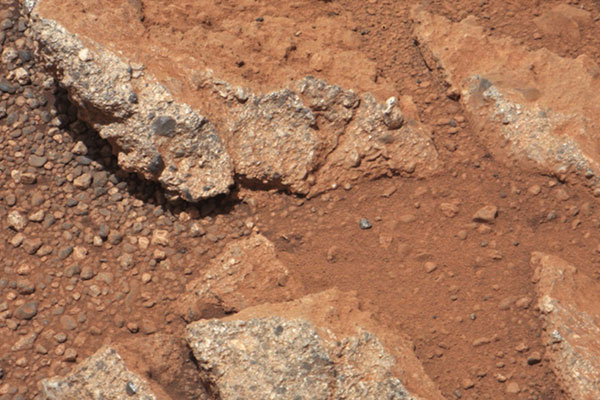 Un cauce seco de un río en Marte