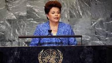 La presidenta de Brasil, Dilma Rousseff en la ONU