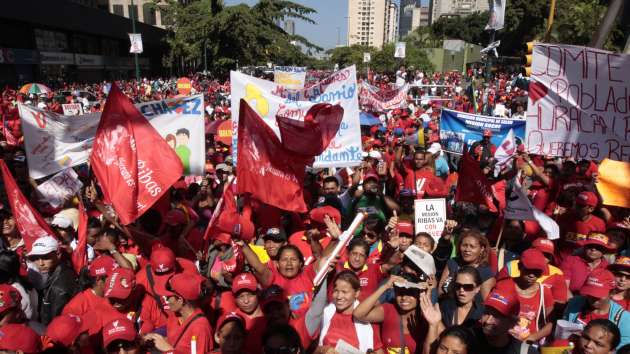 Movilización en apoyo a las Misiones Sociales en Caracas