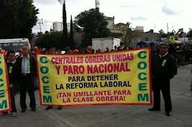Trabajadores protestan en México contra la reforma laboral