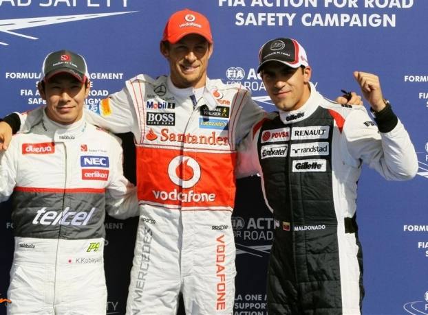 Pastor Maldonado clasificó de tercero en el legendario  Spa-Francorchamps de Bélgica