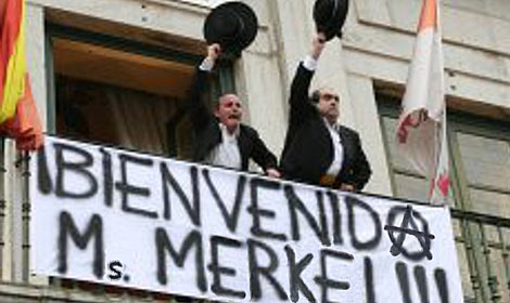 Protestas contra Ángela Merkel