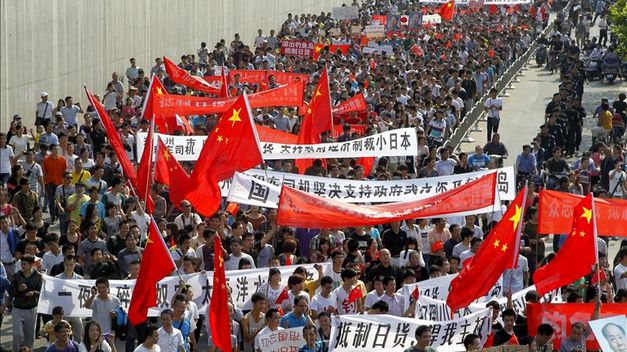 Protesta en China contra Japón por disputa territorial