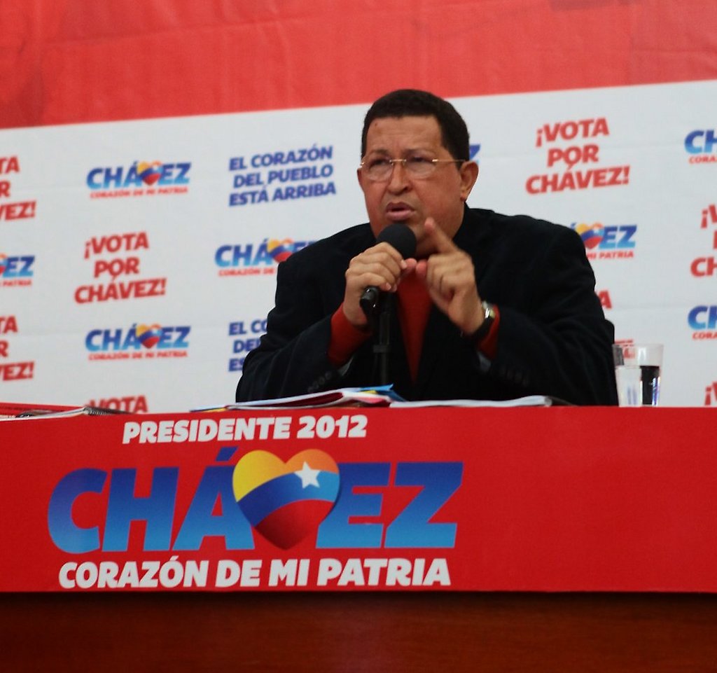 Presidente Chávez en rueda de prensa en el Hotel Alba Caracas