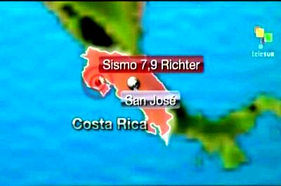 El epicentro se sintió en la playa de Sámara en Guanacaste (oeste del país)