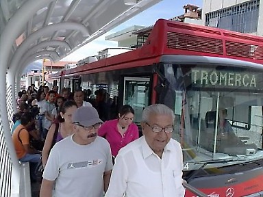 Trolebús de Mérida inauguró tramo de 2,7 Km en la Línea 1