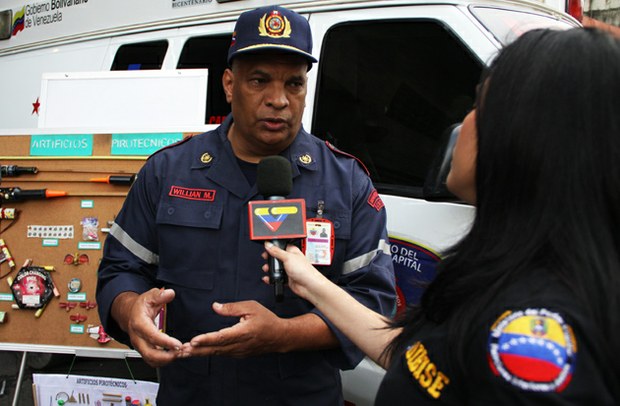 Comandante de los Bomberos del Área Metropolitana de Caracas, William Martínez