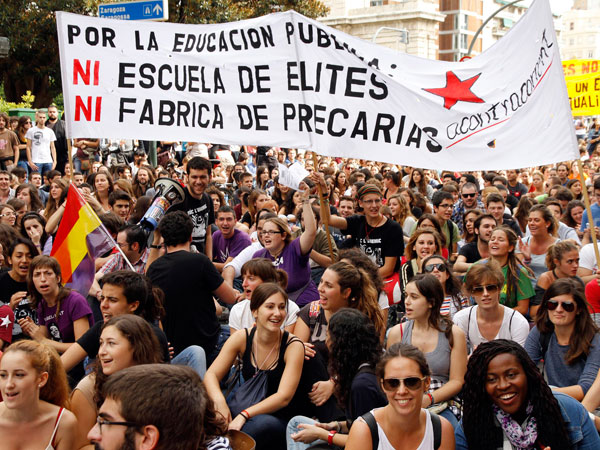 Huelga educativa en España