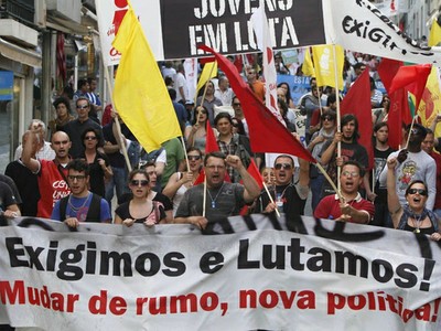 Los portugueses insisten en su lucha contra un sistema económico opresor