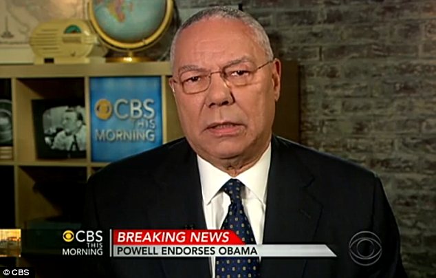 Collin Powell anuncia que respalda nuevamente a Obama