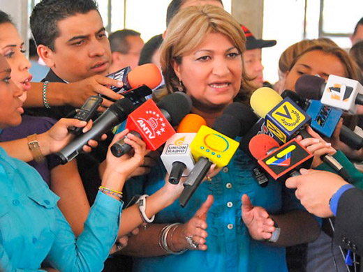 La candidata a la gobernación de Monagas por el Psuv, Yelitza Santaella