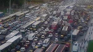 Congestionamiento en Buenos Aires a causa de apagón