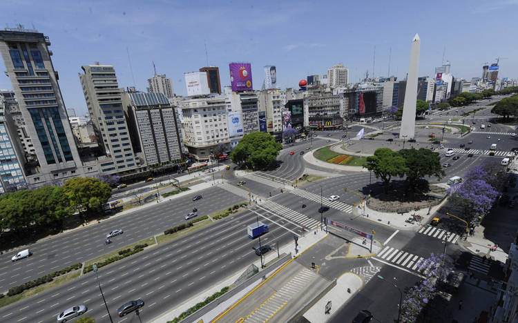 El centro de Buenos Aires desolado
