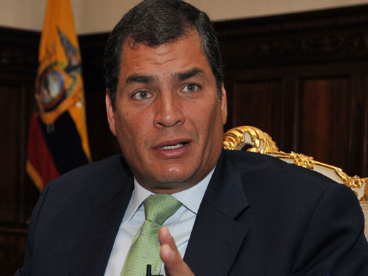 El presidente de Ecuador, Rafael Correa