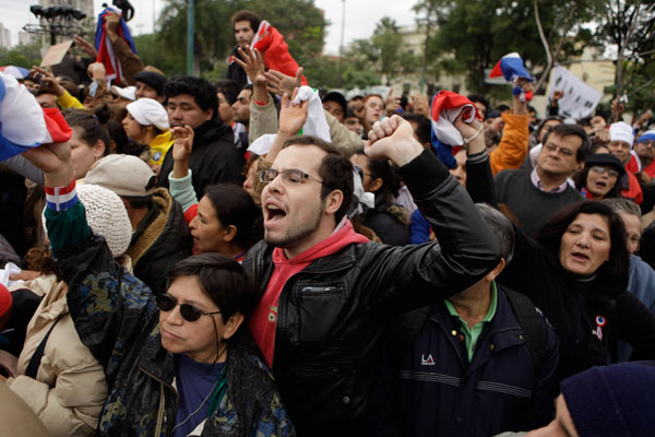 Protesta en Paraguay