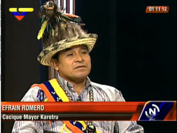 Cacique Mayor Karetru, Efraín Romero, "la tierra es de nosotros y queremos llevar este reclamo de manera pacífica".