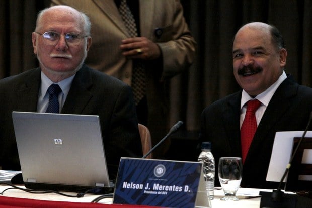Ministro Jorge Giordani y el Presidente del BCV, Nelson Merentes