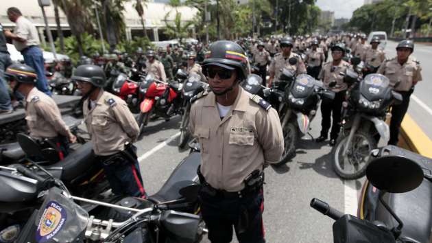 Efectivos de la Policía Nacional Bolivariana