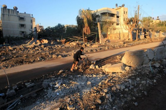 Viviendas afectadas por ataques de Israel a Gaza