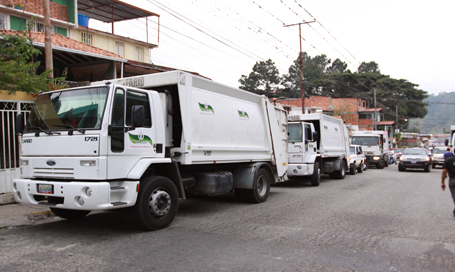 Camiones recolectores de basura en Mérida