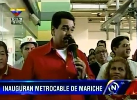 Vicepresidente Maduro en la inauguración del Metrocable de Mariche
