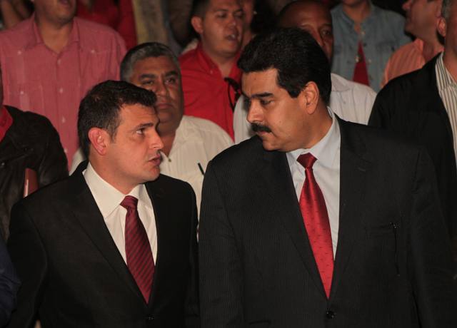 El Vicepresidente Maduro durante el acto de juramentación del nuevo Gobernador de Mérida, Alexis Ramírez
