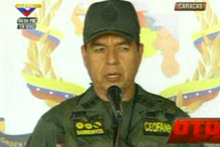 El Jefe del Comando Estratégico Operacional de la Fuerza Armada Nacional Bolivariana, mayor general Wilmer Barrientos